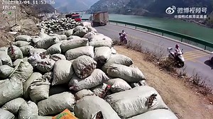 Omg! Woman Waiting For Traffic Light Crashed By A Truck That Skidded