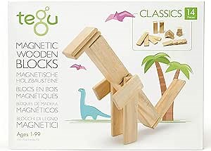 14 Piece Tegu Magnetic Wooden Block Set Natural
