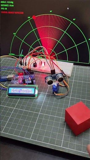 📡 DIY Smart Radar System | Arduino + HC-SR04 + SG90 + LED + Buzzer + Processing Radar