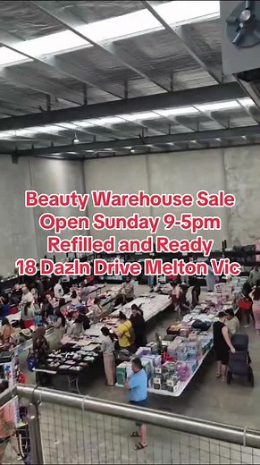 Melbourne Beauty Warehouse Sale - Sunday 9-5pm at 18 Dazln Dr Melton