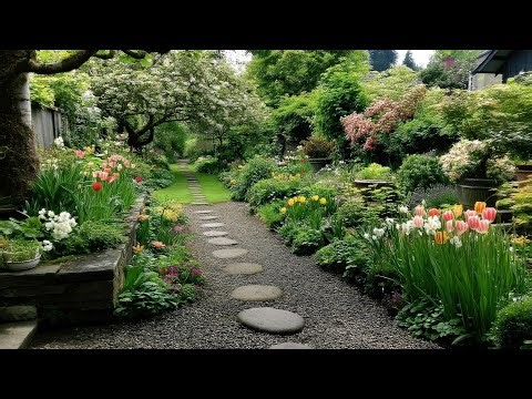 Beautiful Path Ideas Using Gravel, Bark & Stepping Stones for Transform Small Cottage Garden