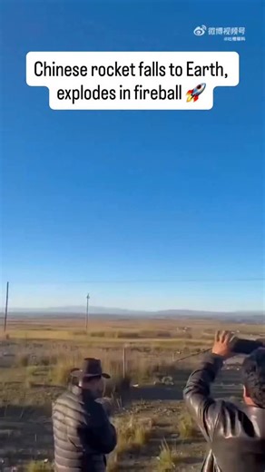 A Chinese rocket booster that was part of a Long March 2 launch tumbled back to Earth and exploded in a massive orange fireball as it impacted the ground. The fireball from the crash was visible from miles away, but authorities declared the launch a success, saying the test satellite comfortably reached low earth orbit. | Futurism