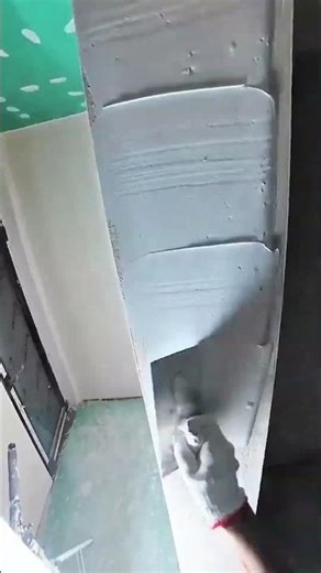 Ceiling repair and textured column show active indoor renovation #shorts