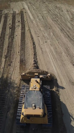 🚧 Drone View | CAT Dozer Working the Jobsite