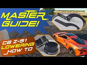 Lowering Your C8 Corvette Z51! Full Walkthrough & How-To!