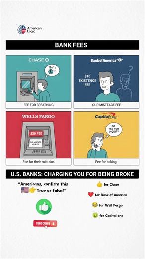 How U.S. Banks 🇺🇸 Charge You for Being Broke 😂 | Chase vs BofA vs Wells Fargo