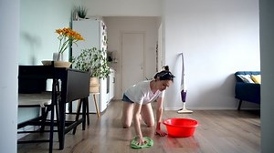 Beautiful Young Woman Cleaning Home Stock Footage Video (100% Royalty-free) 1095748481 | Shutterstock