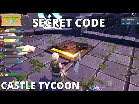 HOW TO FIND SECRET CODE ON CASTLE TYCOON / SECRET CODE CASTLE TYCOON FORTNITE MAP TYCOON TUTORIAL