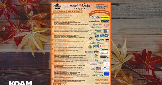 It's out! Here's the 59th Annual Maple Leaf Festival schedule