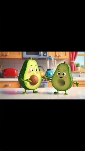 enjoy cartoon animation video story of two avocados #shortvideo .