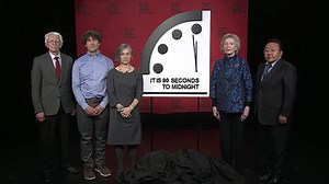 Scientists warn that the doomsday clock will be ``90 seconds left'' until the extinction of mankind and ``humanity will face an era of unprecedented crisis''