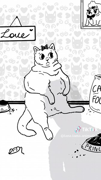 my little princess ✨👁👄👁 #animation #cat #2danimation #meme #fatcat