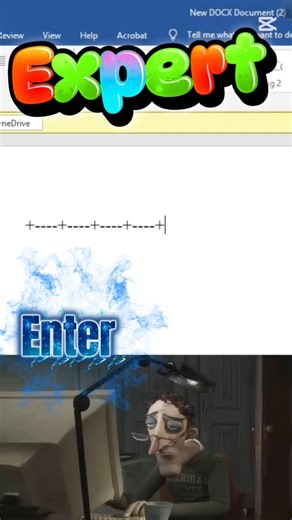 Word Expert Trick | Create Table Using Shortcut in MS Word | Office Excel Pro