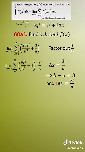 Use an Integral to calculate a Riemann Sum #calc #calculus #riemannsum #integral #limit #calcI #calc1 #calccoach