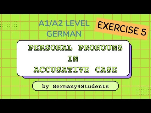German Grammar Exercise | Personal Pronouns in Accusative Case | A1 German Exercise