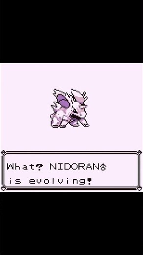 Nidoran♂ evolves to Nidorino! Pokemon Red #shorts #pokemon #squirtle #gaming #gameboy #retro #red