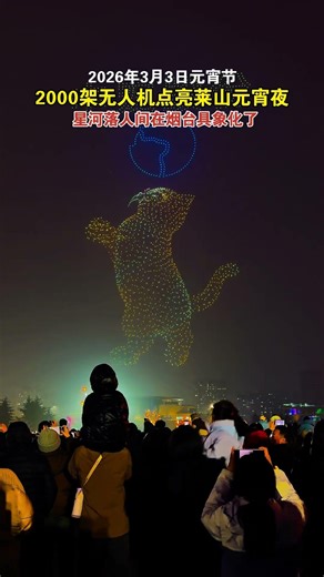 2,000 drones illuminate Yantai, turning the dream of a 'star river falling to earth' into reality.