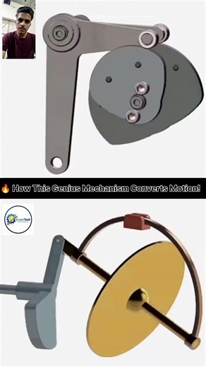 🔥 Genius Motion Conversion Mechanism Explained | Amazing Mechanical Engineering Animation #shorts