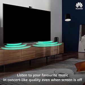 10K views · 366 reactions | Turn your living room into a bona fide home theatre with 4 built-in speakers and cutting-edge Huawei Histen audio algorithms. Get yours today starting at P32,999 and get a free HUAWEI MatePad T8 and smart box worth P9,989 from September 17 - October 31. https://fal.cn/3ig4z | Huawei Mobile | Facebook