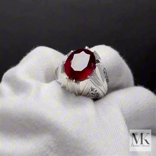 Natural Ruby Ring for Men , A+ Lustre Yaqoot Ring 925 Sterling Silver, Men's Rings Precious Gift (MK Collection) - Etsy