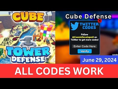 *All CODES WORK* Cube Defense ROBLOX, June 29, 2024
