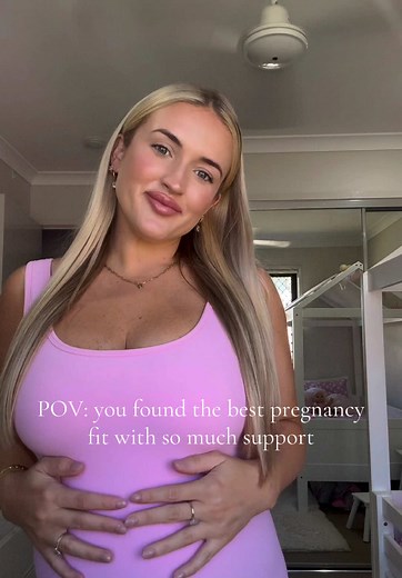 @estroni making pregnancy look EASY! My favourite bodysuit for both pregnancies and it has a built in bra for support 🎀💖 #creatorsearchinsights #babymumma #pregnancy