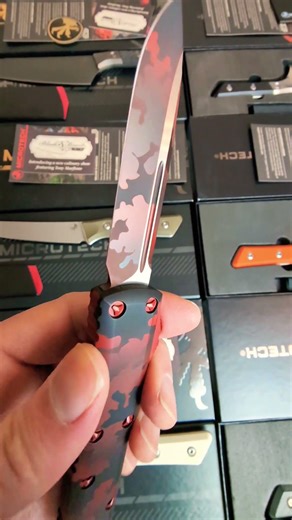 Microtech UTX-85 231-1RCS Full Red Camo USA #microtechknives #otfknife #edcknife
