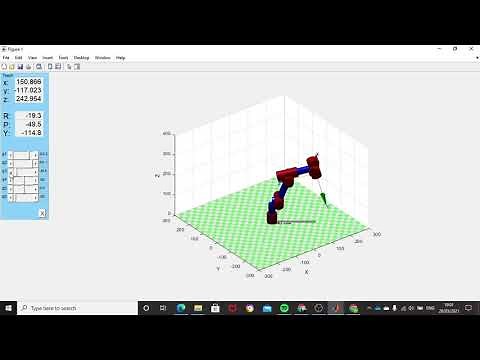 6DOF Robotic Arm simulation using Matlab.