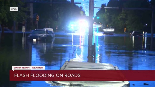 Cars stranded on N. 60th just south of Silver Spring