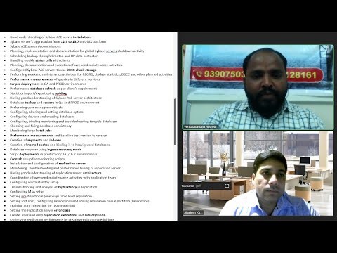 Sybase ase 11 years experience #mock #interview #question #rdbms #database #technology 