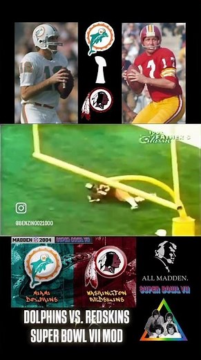 Madden NFL 2004 Mod - 1972 Miami Dolphins vs. 1972 Washington Redskins | Super Bowl VII