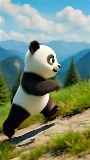 A panda in the run for meditation