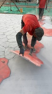 1.5M views · 3.9K reactions | Stamping Concrete for Outdoor Flooring ⚙️ #StampedConcrete #ConcreteFlooring #OutdoorDesign #Construction #Paving | Puppy Clash World | Facebook