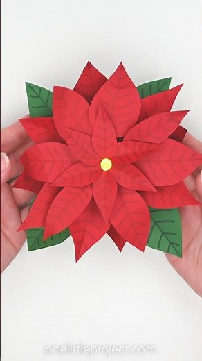 Paper Poinsettia Tea Light Craft 🎄 🌺