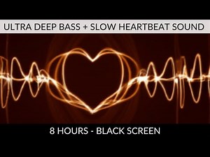 🎧 INSTANT RELAXATION ULTRA DEEP BASS LOW HUM AND SLOW HEARTBEAT SOUND | 8 HOURS BLACK SCREEN