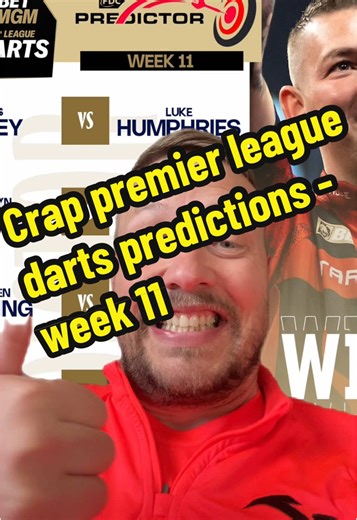 Week 11 - Rotterdam will I ever be right 🙈 crap darts predictions. #darts #dartscommunity #darts4fun #premierleaguedarts #pdc
