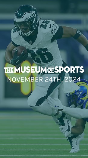 43K views · 1.2K reactions | November 24th, 2024 - The Philadelphia Eagles beat the Rams 37–20 at SoFi Stadium. Saquon Barkley rushes for 255 yards, setting a new Eagles single-game rushing record. He broke the previous record of 217 yards, which was set by LeSean McCoy in the "Snow Bowl" game against the Detroit Lions in 2013. #Eagles #NFL | The Museum of Sports | Facebook