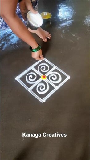 simple rangoli designs #kolamshorts #shortsfeed #trendingshorts #ytshorts #viralshorts #indianart