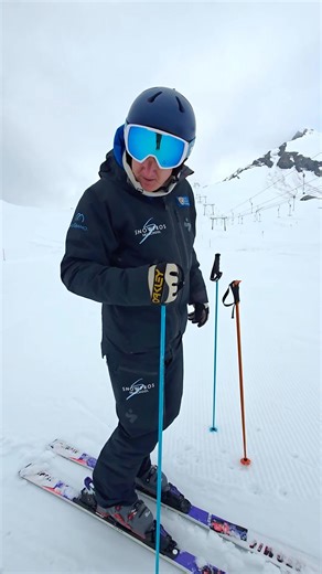 Not sure how long your ski poles should be? There’s a simple way to measure them, and later, it’s all about what works best for your skiing style. #skiingtips #skiingforbeginners #skipoles #snowpros #swissskiing #learntoski #skischool | SnowPros Ski School