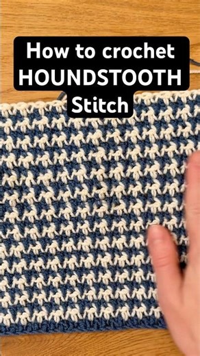 Houndstooth Crochet Stitch - Easy, Reversible Stitch #crochet et
