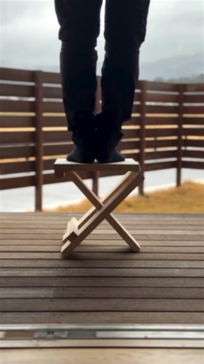 ANSHUL YADAV on Instagram: "What!? This DIY Folding Stool Is Super Useful I built a DIY folding stool using simple materials. It’s compact, but practical enough for everyday use. Having the materials cut at the store makes the build much easier 👍 takuwoodcraft #twcdesign #woodworking #リール投稿1214日目#"