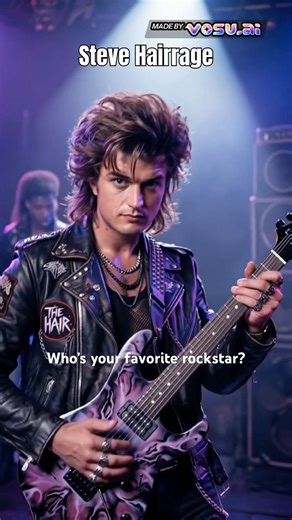 Stranger Things cast as Rockstars #klingai #strangerthings