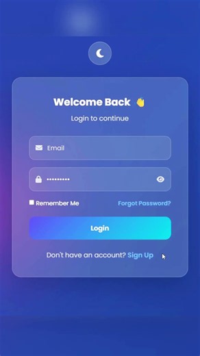 Build a Modern Authentication System using HTML, CSS & JavaScript ✨ #webdevelopment #coding # #html