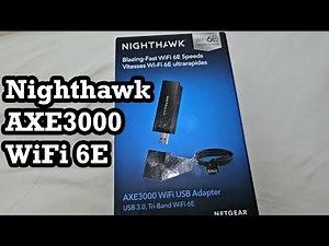 NETGEAR Nighthawk WiFi 6E USB 3.0 Adapter AXE3000 Tri-Band Wireless Gigabit Speed 6GHz Band
