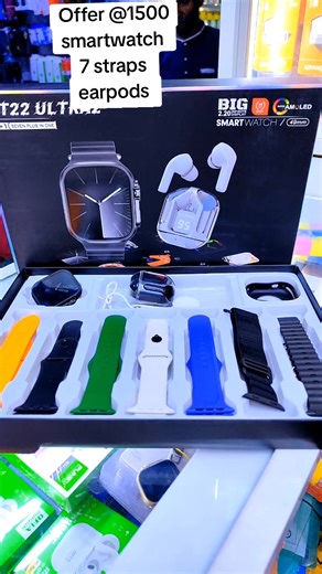 offer @1500 smartwatch 7 straps.earpods #fyp#viraltiktok #fypシ