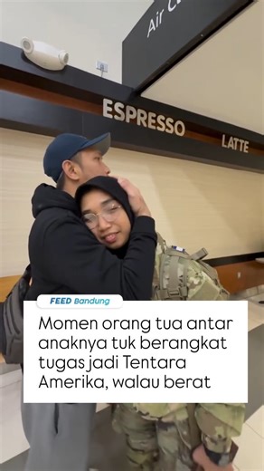 BANDUNG on Instagram: "Momen haru orang tua asal Indonesia mengantar anaknya ke bandara untuk menjalani tugas sebagai tentara Amerika jadi perhatian. Kezia Syifa resmi bergabung dengan Maryland Army National Guard sebagai MOS 92A sejak 2025. Sebelum berangkat, keluarga saling berpelukan melepas rindu. . . . . #feedbandung dari @bunda_kesidaa"