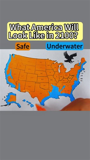 What America Will Look Like in 2100?#american #underwater #state #mapdrawing #usa🇺🇸