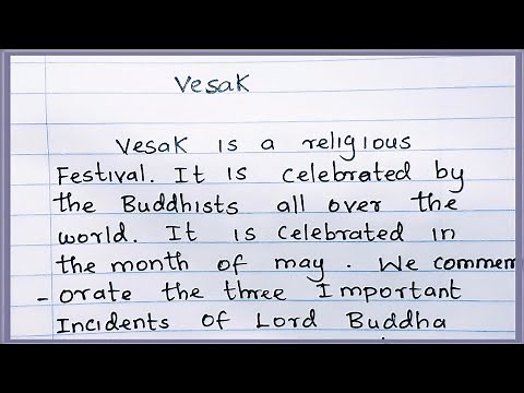 vesak | How to write an essay about vesak festival ? | Nifty's English