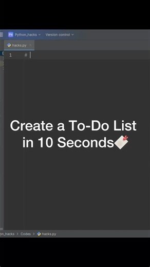 Create a To-Do List in 10 Seconds | #python #coding
