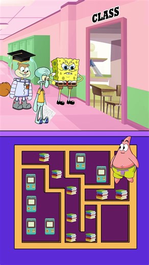 Help SpongeBob Complete Teacher's Challenge #shorts #spongebob